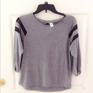 H & M Top with Mesh Sleeves